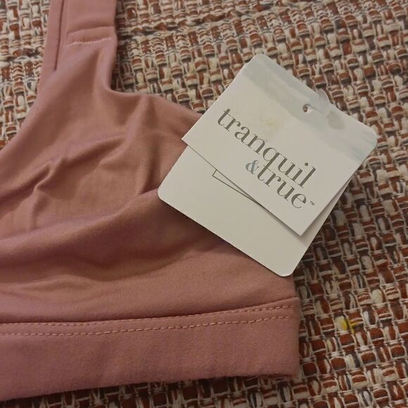 New T&T Wide Strap Comfort Bra Mauve/Dark Pink Small‎ New With Tags - Picture 2 of 5